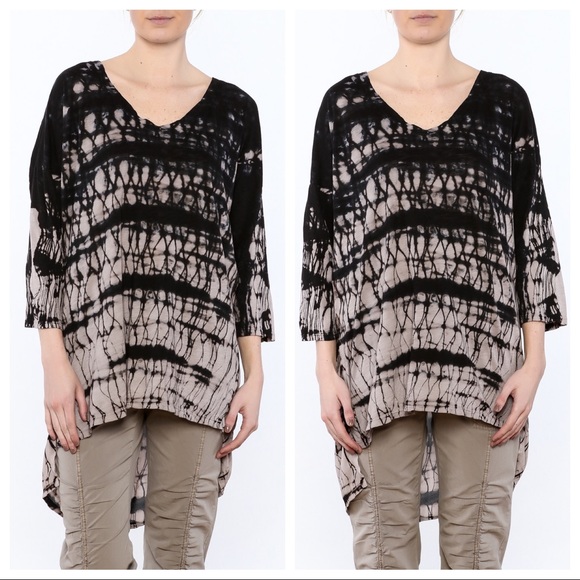 XCVI Hi Lo Tie Dye Boho Tunic Top - Picture 13 of 13
